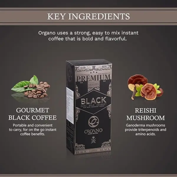 ORGANO 1 box Black Coffee, 1 box Cafe Latte and 1 Box Cafe Mocha 100% Certified Organic Gourmet Coffee