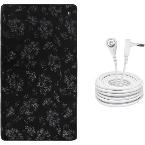 Grounding Mat Kit (23.6″ x 13″) with 15ft Grounding Cord, Ground Foot Mats, Computer Mat, Sleep Mat, Pet,Soft & Conductive