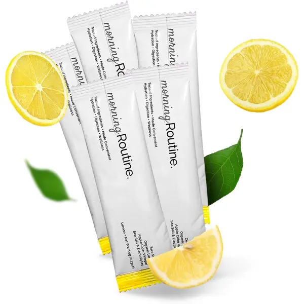 ROUTINE Morning Daily Hydration | Electrolyte Powder Packets with Apple Cider Vinegar, Lemon and Sea Salt | Hydrate Powder, Electrolyte Drink Mix | Keto & Paleo Electrolytes Hydration Powder – 5 ct