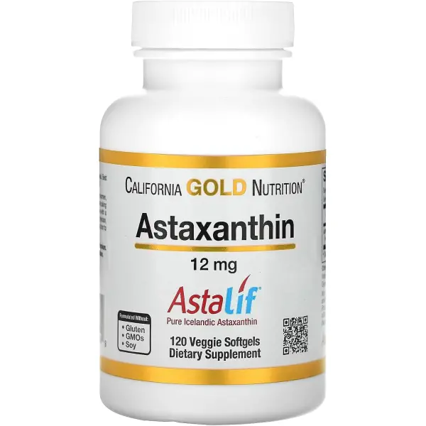 Astaxanthin, Antioxidant Carotenoid, AstaLif Pure Icelandic Biologically Active 99% Isomer, 12 mg, 120 Veggie Softgels