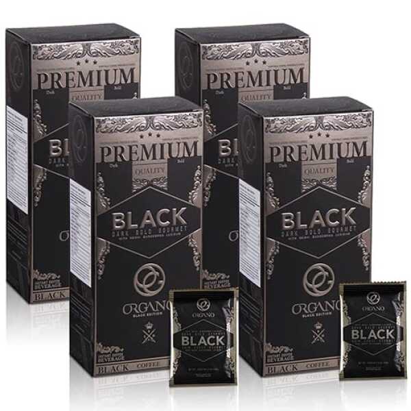 4 Boxes Organo Gold Gourmet Black Coffee 120 Sachets