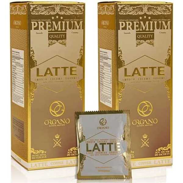 Organo Gold 2 Box Cafe Latte 100% Certified Organic Gourmet Coffee