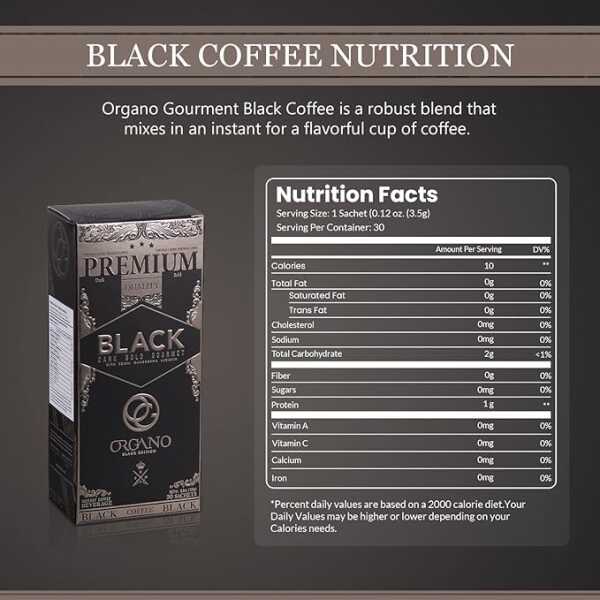 ORGANO Combo Pack, 1 Box Black Coffee And 1 Box King of Coffee 100% Certified Organic Gourmet Coffee