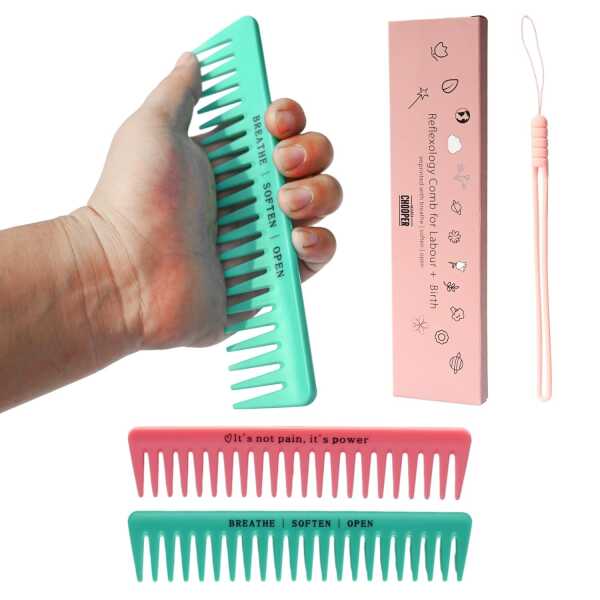 2pcs Labour/Birthing Comb for Labor Contraction and Delivery, Natural Pain Relief, Doula Tool for Pain Management and Anxiety