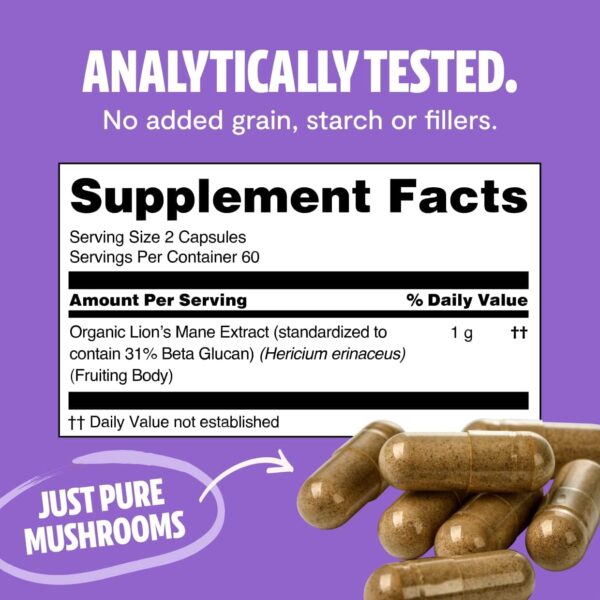 FreshCap Ultimate Mushroom Complex Powder – Lions Mane, Reishi, Cordyceps, Chaga, Turkey Tail, Maitake Supplements – for