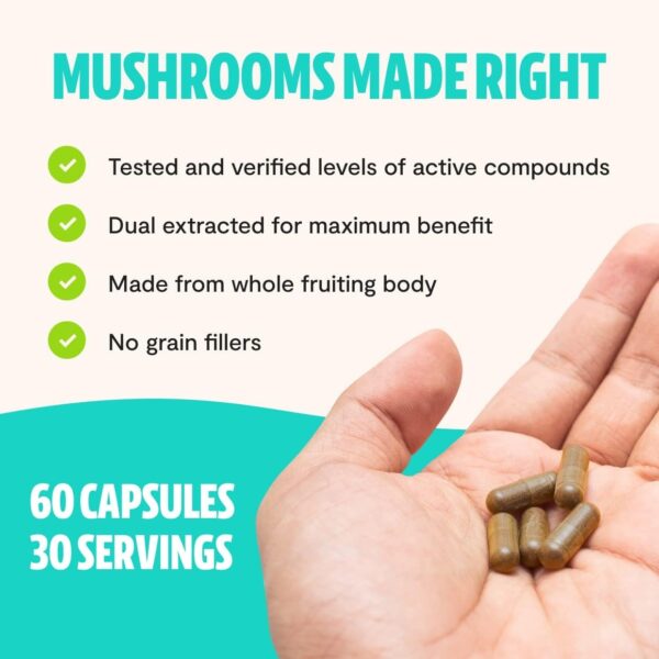 FreshCap Chaga Organic Mushrooms Extract Powder – Antioxidant, Digestive Health, Immune Support Supplement – Vegan, Pure