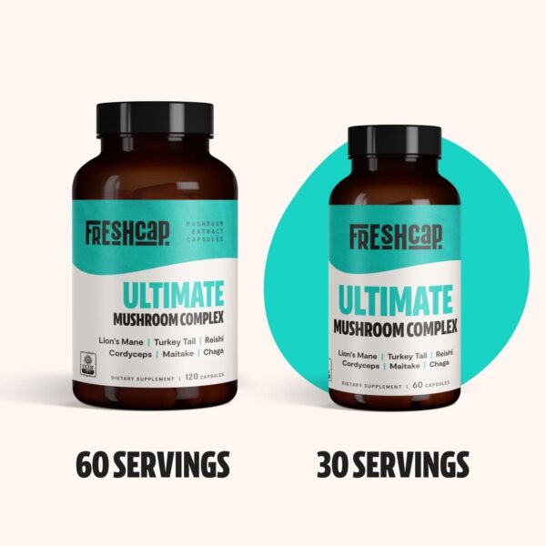 FreshCap Chaga Organic Mushrooms Extract Powder – Antioxidant, Digestive Health, Immune Support Supplement – Vegan, Pure
