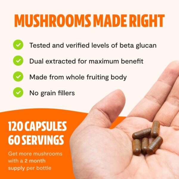 FreshCap Chaga Organic Mushrooms Extract Powder – Antioxidant, Digestive Health, Immune Support Supplement – Vegan, Pure