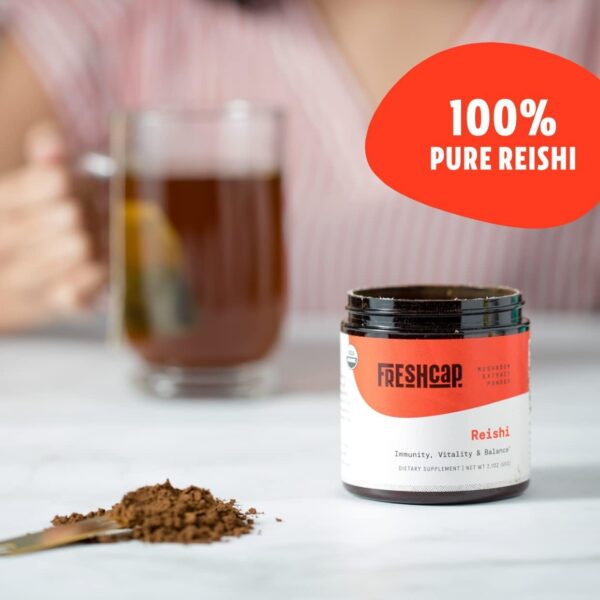 FreshCap Chaga Organic Mushrooms Extract Powder – Antioxidant, Digestive Health, Immune Support Supplement – Vegan, Pure