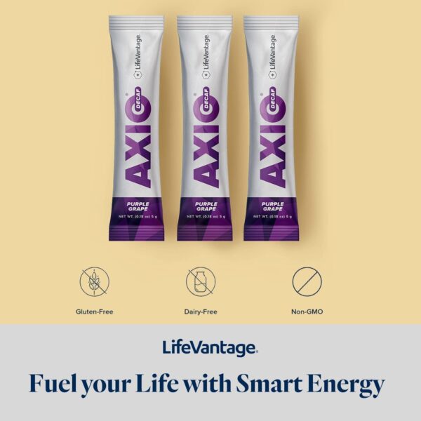 AXIO Regular Energy Drink Powder, Red Raspberry, 30 Packets, Instant Energy Powder, Energy Supplement in a Drink Mix, w/B Vitamins, DMAE, L-Theanine, Quercetin, Green Tea & Pine Bark Extract