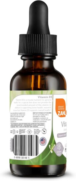 Zahler Vitamin D3 Liquid, Vitamin D Drops, Certified Kosher (5,000IU)