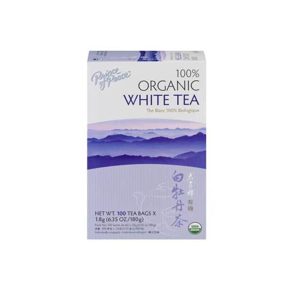 Prince of Peace Premium White Tea, 4 Pack – 100 Tea Bags Each – White Tea Bags – Prince of Peace – White Peony Tea – Camellia Sinensis Tea Bags – Prince of Peace Tea – Premium Grade Tea