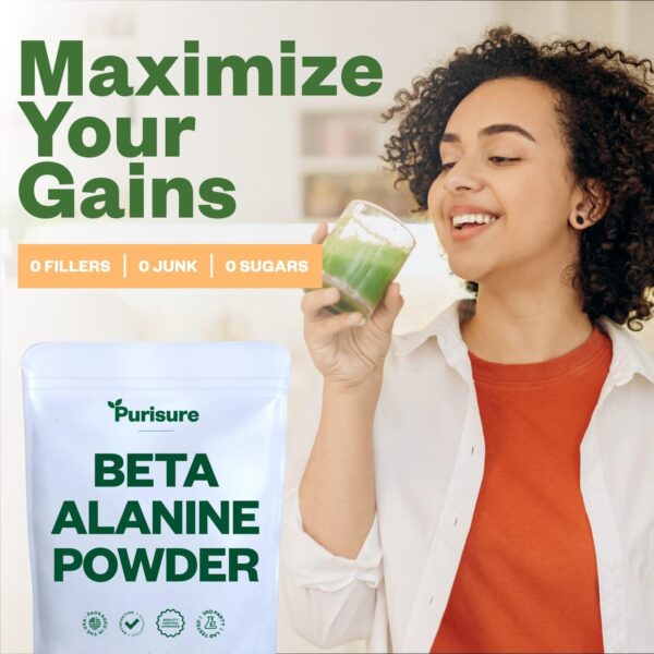 Beta Alanine Powder 1kg, Pure Beta Alanine Pre-Workout Supplement for Sustained Energy, Beta Alanine Pre Workout Powder for Men and Women, Alanine Supplement for Endurance, 1,334 Servings