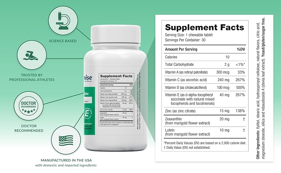 Back of bottle showing enlarged supplement facts panel.