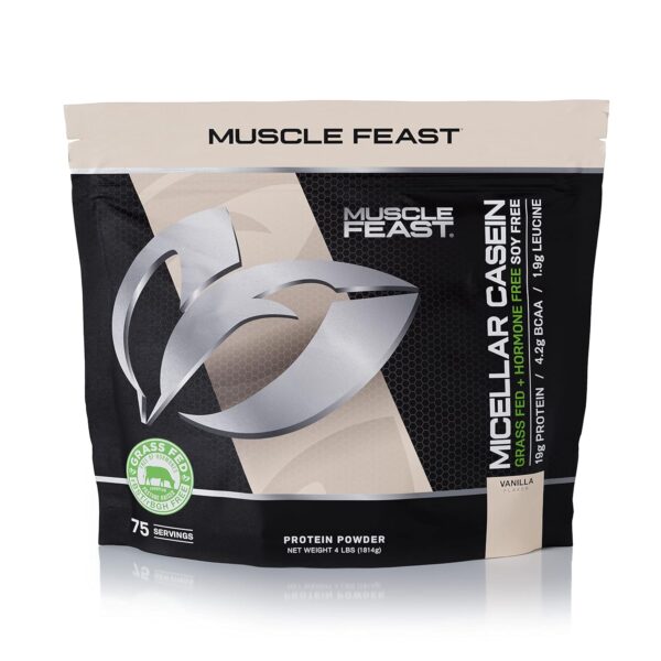 Muscle Feast Micellar Casein Protein, All Natural Pasture Raised Hormone Free Soy Free, Chocolate, 2lb