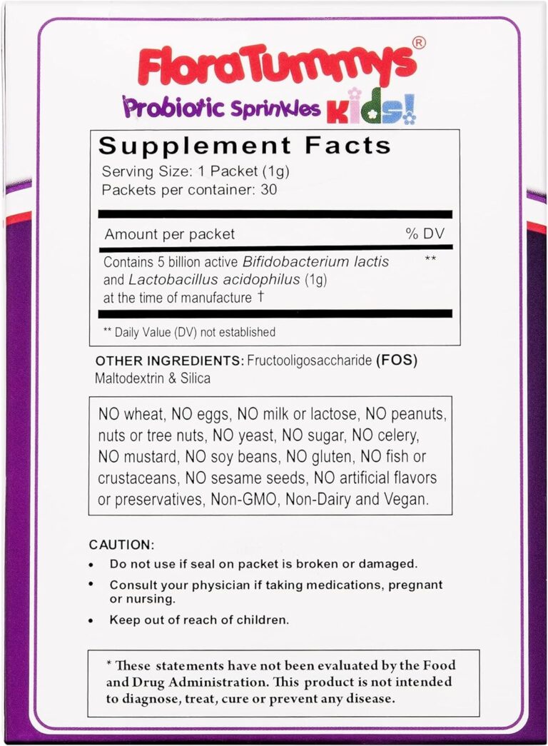 Probiotics for Kids: 30 Taste-Free Powder Packets, Free of Food Allergens, Non-Dairy, Gluten Free, Sugar Free, Non-GMO, Vegan - Image 2