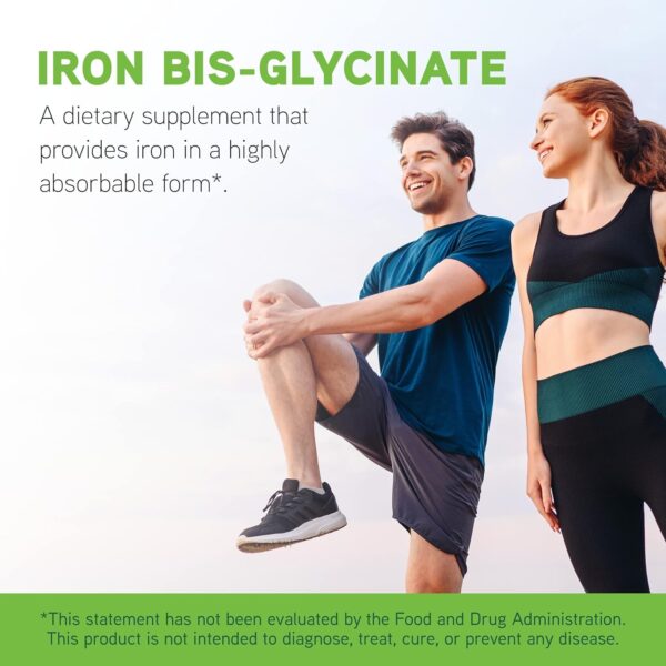 DaVinci Labs Iron Bis-Glycinate – Gentle Iron Supplement for Women & Men – Help Support Hemoglobin Production & Normal Energy Levels with Vitamin C & More* – Vegan – 60 Vegetarian Capsules