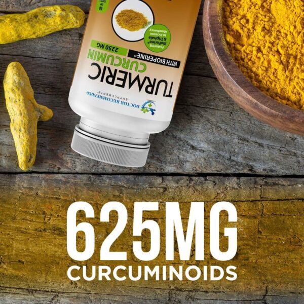 Turmeric Curcumin with Bioperine – 360 Veggie Capsules – 2250mg 95% Curcuminoids with Black Pepper Supplement and Triphala (Pack of 2)
