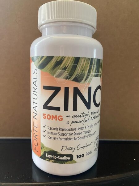 60 Zinc Supplements Specially Formulated for Sensitive Stomachs, Vitamins for Adults Daily Supplement Vegan 50mg, Non GMO, Easy to Swallow Zink Vitaminas