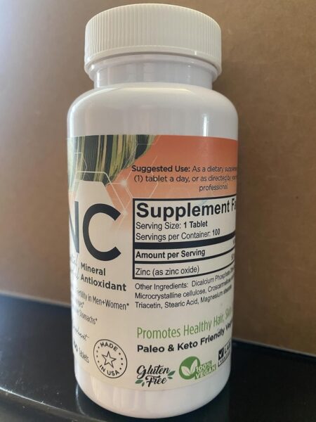 60 Zinc Supplements Specially Formulated for Sensitive Stomachs, Vitamins for Adults Daily Supplement Vegan 50mg, Non GMO, Easy to Swallow Zink Vitaminas