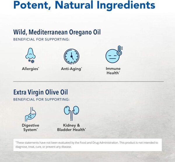 NORTH AMERICAN HERB & SPICE Oreganol P73 (2 Pack) – 60 Softgels – Immune System Support – Unprocessed, Vegan Friendly Wild Oregano – Mediterranean Source – Non-GMO – 120 Total Servings