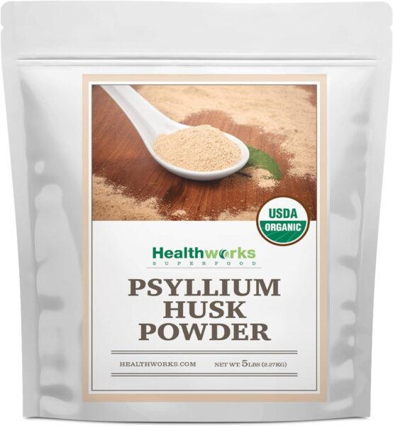 Healthworks Psyllium Husk Powder (16 Ounces / 1 Pound) | Raw | Certified Organic | Finely Ground Powder from India | Keto, Vegan & Non-GMO | Fiber Support