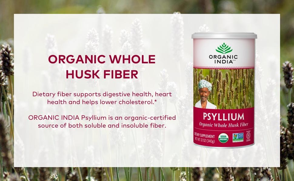 organic india psyllium organic whole husk fiber supplement