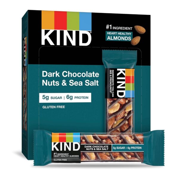 KIND Bars, Dark Chocolate Mint and Dark Chocolate Almond & Coconut, Healthy Snacks, Gluten Free