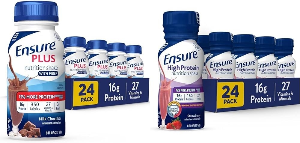 Ensure Plus Nutrition Shake With Fiber & Ensure Max Protein Nutrition Shake with 30g of Protein, 1g of Sugar, High Protein Shake, Milk Chocolate, 11 Fl Oz (Pack of 12), Liquid, Halal 7 Ensure Plus Nutrition Shake With Fiber & Ensure Max Protein Nutrition Shake with 30g of Protein, 1g of Sugar, High Protein Shake, Milk Chocolate, 11 Fl Oz (Pack of 12), Liquid, Halal