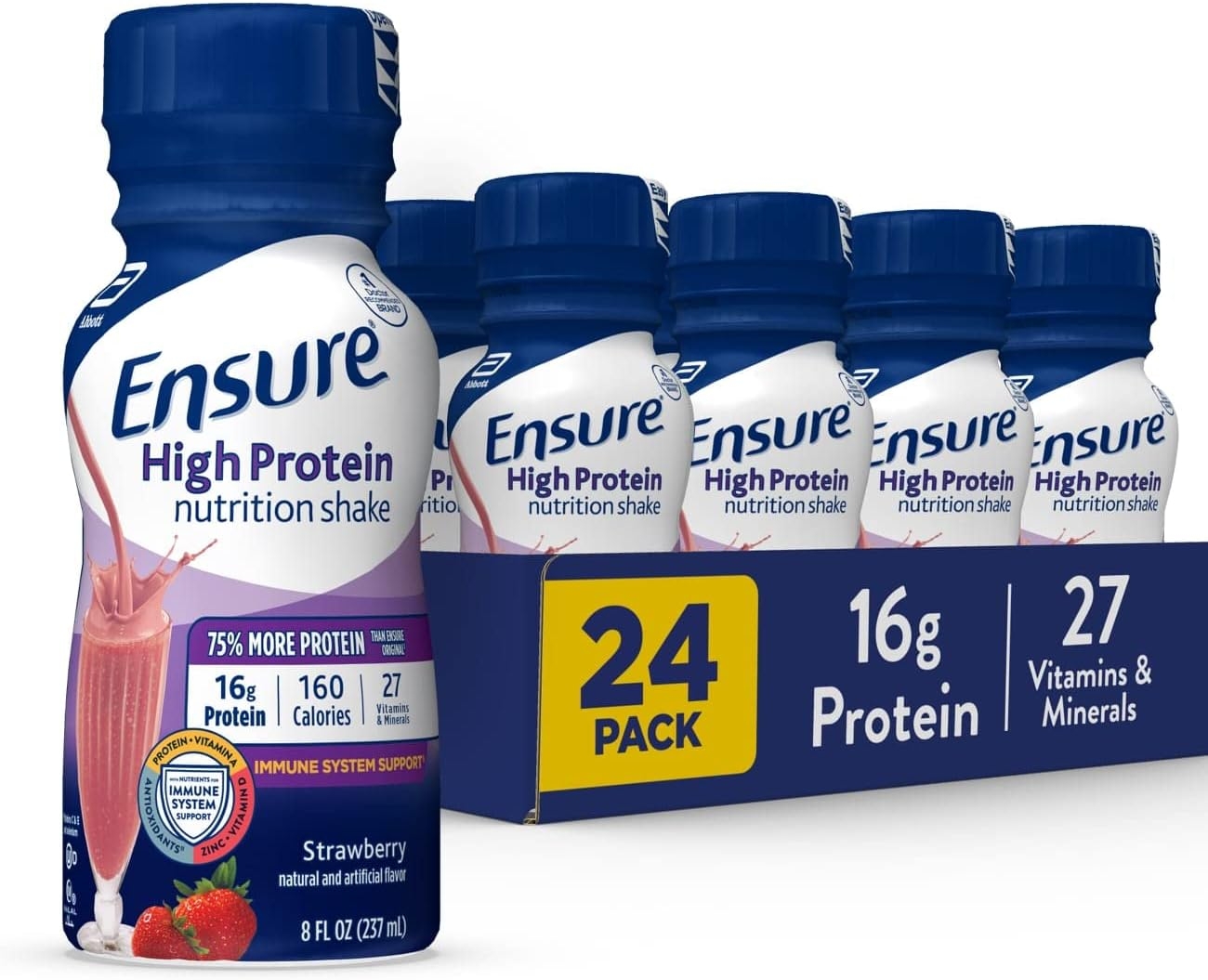 Ensure Plus Nutrition Shake With Fiber & Ensure Max Protein Nutrition Shake with 30g of Protein, 1g of Sugar, High Protein Shake, Milk Chocolate, 11 Fl Oz (Pack of 12), Liquid, Halal 8 Ensure Plus Nutrition Shake With Fiber & Ensure Max Protein Nutrition Shake with 30g of Protein, 1g of Sugar, High Protein Shake, Milk Chocolate, 11 Fl Oz (Pack of 12), Liquid, Halal