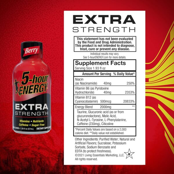 5 Hour Energy Extra Strength, Tropical Burst, 24-1.93fl oz bottles