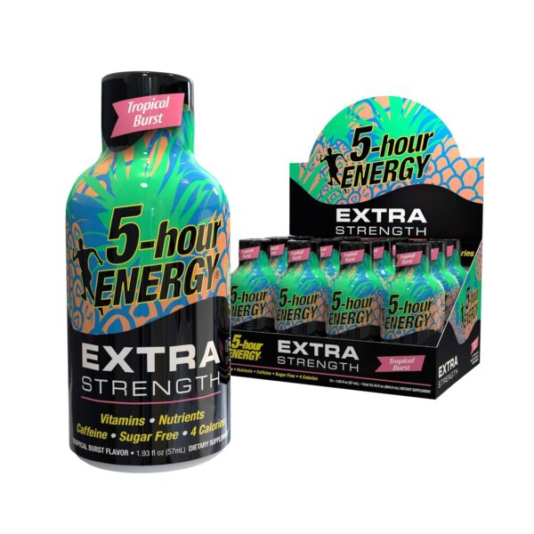 5 Hour Energy Extra Strength, Tropical Burst, 24-1.93fl oz bottles