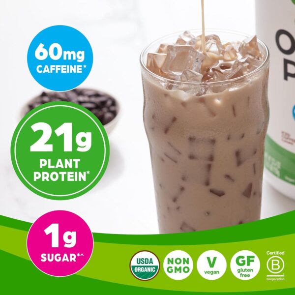 Orgain Organic Vegan Protein Powder, Creamy Chocolate Fudge – 21g Plant Protein, 6g Prebiotic Fiber, Low Net Carb, No Lactose Ingredients, No Added Sugar, Non-GMO, For Shakes & Smoothies, 2.03 lb