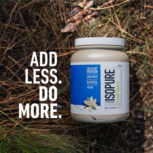 Isopure Chocolate Vegan Protein Powder, with Monk Fruit Sweetener & Amino Acids, Post Workout Recovery, Sugar Free, Plant Based, Organic Pea Protein, Dairy Free, 20 Servings (Packaging May Vary)