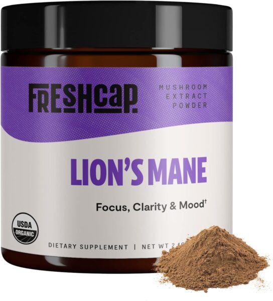 FreshCap Chaga Organic Mushrooms Extract Powder – Antioxidant, Digestive Health, Immune Support Supplement – Vegan, Pure
