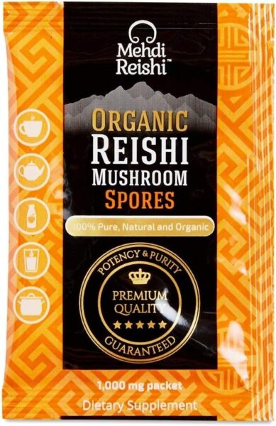 Organic Reishi Mushroom Spores 30 Servings – 100% Pure, Premium and Organic Spores-Ganoderma Lucidum, Lingzhi – High Potency