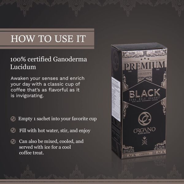 4 Boxes Organo Gold Gourmet Black Coffee 120 Sachets