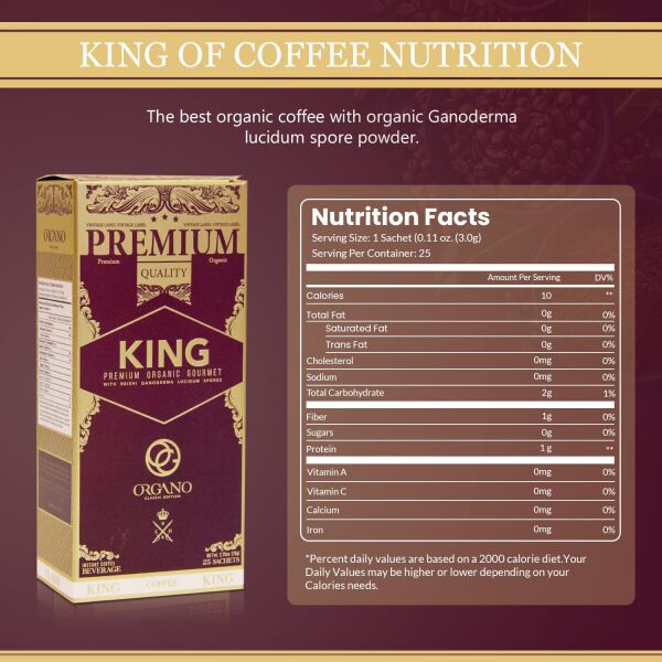 2 Boxes of Organo Gold Ganoderma Gourmet – Gourmet King Coffee (25 sachets)