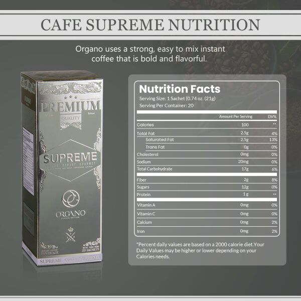 4 Box Organo Gold Supreme Ginseng Ganoderma Coffee