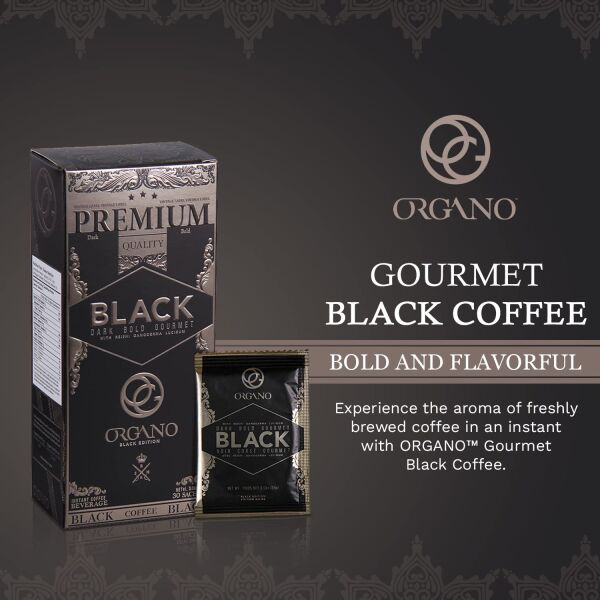 3 Box Organo Gold Black Coffee ,100% Ganoderma,Express Ship Black coffee, 30 Count (Pack of 3)