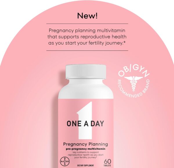 One A Day Pregnancy Planning Prenatal Multivitamin for Women, Pre Pregnancy Vitamins for Women with Methylfolate, Folic Acid,