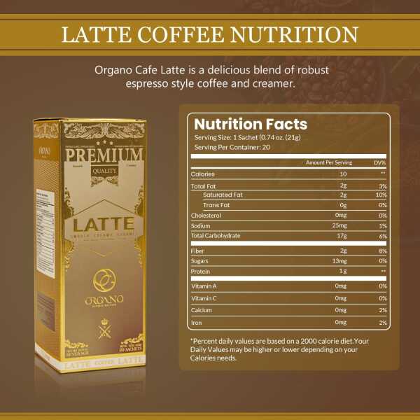 ORGANO 1 box Black Coffee, 1 box Cafe Latte and 1 Box Cafe Mocha 100% Certified Organic Gourmet Coffee