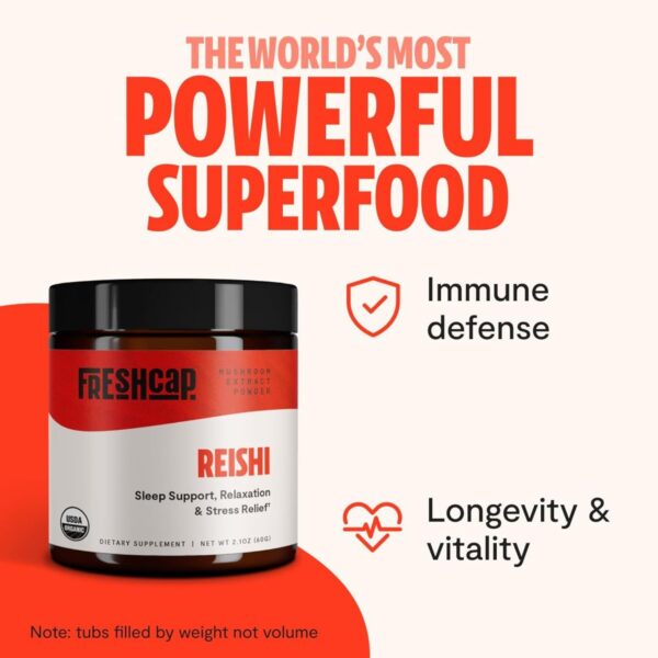 FreshCap Chaga Organic Mushrooms Extract Powder – Antioxidant, Digestive Health, Immune Support Supplement – Vegan, Pure