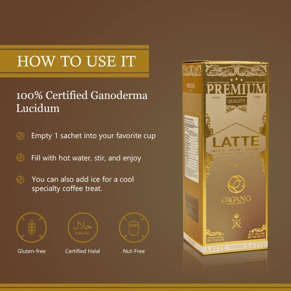 3 Box 100% Certified Organic Organic Ganoderma Gourmet Organo Gold Cafe Latte Offer Free Express