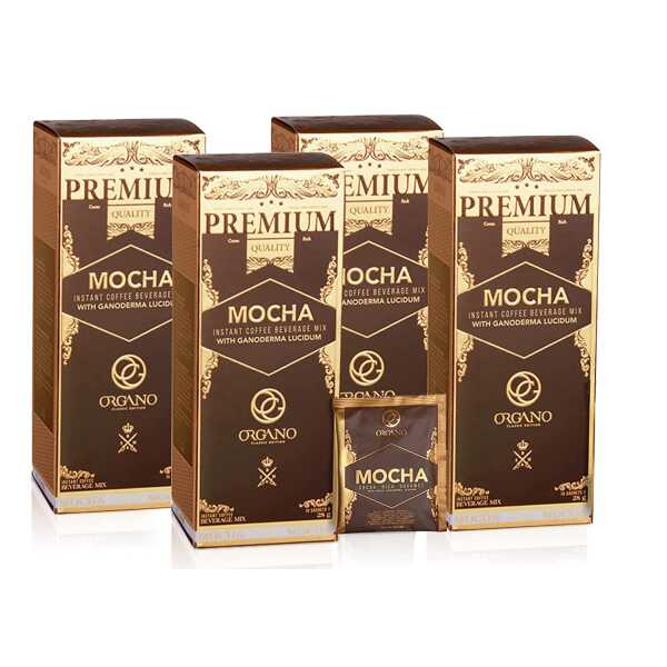 4 Box of Organo Gold Gourmet Cafe Mocha,14.9 oz NET,15 sachets