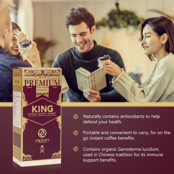 3 Box Organo Gold Gourmet Organic King of Coffee