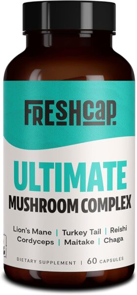 FreshCap Chaga Organic Mushrooms Extract Powder – Antioxidant, Digestive Health, Immune Support Supplement – Vegan, Pure