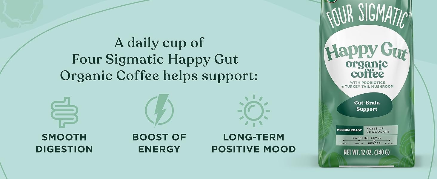 Helps support smooth digestion, a boost of energy, and long term positive mood